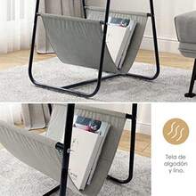 Ilios Innova Mesa Auxiliar con Revistero: Perfecta Mesita de Noche para Recámara y Mesa de Cabecera Ideal como Mesa Auxiliar Esquinera y Mesa de Noche Multifuncional - como en la imagen - Ver 7