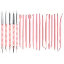 Bộ dụng cụ nghệ thuật gốm sứ 19 món, bút chấm đất sét, bộ dụng cụ thủ công tự làm tượng hoạt hình. - Bộ dụng cụ làm gốm 19 món - Xem 2