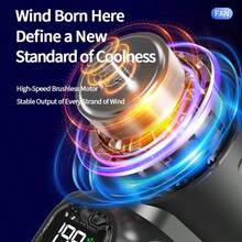 Kipas Tangan Mini Saku Turbo Qixin, Pendingin Es dengan Cermin & Lampu LED, 1–199 Tingkat Kecepatan, Baterai Isi Ulang Terintegrasi 3600mAh, Kecepatan Maksimum 17000 RPM, Sempurna untuk Perjalanan, Aktivitas Luar Ruangan, Rumah & Kantor - Mini Genggam - View 12