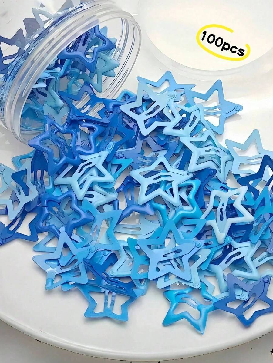 12pcs Y2K Style Blue Cute & Sweet Girl Colorful Mini Oil Drop Hair Clips, Versatile Bangs Hairpins, Fashion Hair Accessories Suitable For Daily Outfit Matching,Summer,Holiday,Travel - Blue - View 1