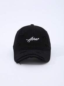 Mũ lưỡi trai nam phong cách punk, thêu chữ kiểu cũ, giặt mài, phù hợp cho mọi mùa và mặc thường ngày. - A - Xem 8