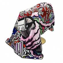 1件专业美发师剪发披肩，美发工具图案设计，适用于沙龙和家庭使用的面料，彩色图案围裙，剪发必备 - 彩色 - 查看 4
