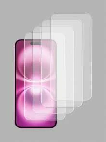 4 sztuki hartowanego szkła ochronnego na ekran do 'a 14 Pro Max/14 Pro/14 Plus/16 Pro/16 Pro Max/16 Plus/15 Pro/15 Plus/13 Pro Max/13/12/11/17/17 Air/17 Pro/17 Pro Max/17e, dwuwarstwowa konstrukcja, twardość 9H, rozdzielczość 99,99%, kompatybilne z etui na telefon, idealne jako prezent urodzinowy z zabezpieczeniem przed zarysowaniami dla rodziny i przyjaciół - Przezroczysty - Zobacz 16