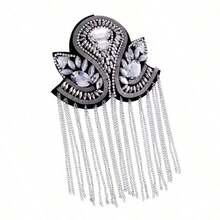 1pc Women's Tassel European-Style Personality Small Suit Metal Shoulder Chapter Vintage Punk Arm Chapter - A - View 3