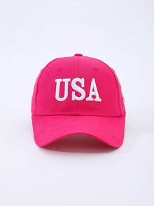 1顶男士时尚美国字母刺绣棒球帽，适合所有季节日常佩戴 - A - 查看 2