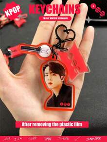 K-POP B/TS，ARMY OT7，2D亚克力钥匙扣，包包/车钥匙链装饰，学生背包配件，经典元素钥匙扣，双面亚克力钥匙扣，适合送给家人、朋友、粉丝的礼物 - 回歸新專 - 查看 5