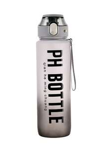 Bouteille de sport portable de haute qualité, finition mate dégradée, bouteille d'eau en plastique de 1000 ml pour le fitness et les activités de plein air - Gris - Voir 7