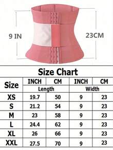 CZXMY Women's Breathable Sports Waist Trainer With Hook And Loop Fastener, Waist Cincher - Baby Pink - View 4
