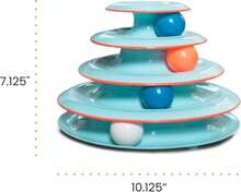 Catstages Chase Meowtain 4-Tier Interactive Cat Track Toy U2013 4 Spinning Balls, Non-Slip Base, Ideal For Indoor Cats, Blue - MàuA - Xem 9