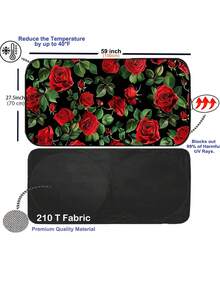 Tấm che nắng kính chắn gió ô tô mùa hè 2026, có thể gập lại, chắn tia UV, giữ cho xe mát mẻ, phù hợp cho ô tô và SUV. - Hoa hồng xinh đẹp - Xem 5