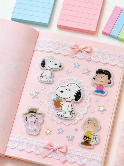 Hình dán trang trí hộp bút dễ thương, hình dán hộp đựng văn phòng phẩm đa năng cho học sinh, quà tặng hộp bút cho bé gái.