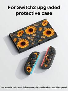 Accesorios de la consola de juegos Switch2 (2025), Funda protectora con estampado de flores margaritas, compatible con Switch2/Switch NS/Switch OLED/Lite, compatible con accesorios de consola de juegos Switch/Switch 2, juego completo, bolsa de almacenamiento, funda protectora Switch, mejor regalo compatible con jugadores de Switch - Multicolor - Ver 5