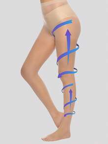 3 đôi quần tất thể thao nén dành cho nữ, độ nén tăng dần 15-20mmHg, thiết kế có đai giữ chân, màu đen, hỗ trợ áp lực tăng dần, độ đàn hồi cao, phụ kiện thanh lịch cho công sở và giải trí hàng ngày. - Nhiều màu - Xem 22