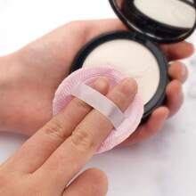 5个单面压制缎带粉扑，圆形小号散粉扑，定妆工具 - 彩色 - 查看 3