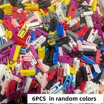 6个装零食袋封口夹 | 轻便耐用的塑料食品包装夹，适合厨房使用。6个装，颜色随机。