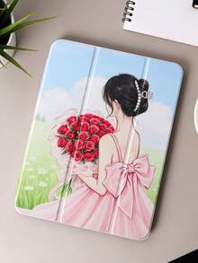 Ốp lưng máy tính bảng họa tiết hoa nữ tính, sang trọng, tương thích với iPad Mini4/Mini5/Mini6/Mini7/Air/Air2/9.7/10.2/10.5/Air4/Air5/10.9/Pro 11-Inch/Thế hệ thứ 10/ Air 11-In.(M2)-2024/ Pro11-In.(M4)-2024/Air 11-Inch (M3) 2025/ (A16) 11 Inch Thế hệ thứ 11 2025/ Air 8(M4)2026(11-Inch), Galaxy Tab A8 10.5 Inch 2022. Không bao gồm bút cảm ứng, có khe cắm bút cảm ứng tích hợp, chân đế gập 3, bảo vệ cạnh mềm TPU, chống rơi, chống mài mòn, chức năng ngủ/thức từ tính, cá nhân hóa/sáng tạo, ốp lưng máy tính bảng gập 3 có khe cắm bút cảm ứng. - Nhiều màu - Xem 3