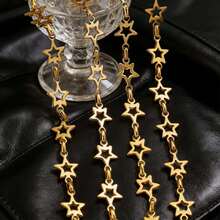 1米304不锈钢金/银色镂空星形链，DIY首饰制作材料 - 鏈條 - 查看 2