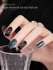 闪亮凝胶指甲油，LED UV凝胶指甲油，带闪粉和全息效果，防脱落凝胶指甲油，适合家庭DIY美甲和美甲沙龙使用 - 彩色 - 查看 9