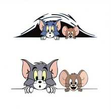Warner Bros 1pc Cartoon Jerry Mouse Car Fuel Tank Sticker, Automotive Exterior Decal For Sun Shade, Anti-Scratch, Applicable To Car Body, Door, Full Wrap, Trunk, Hood, Creative, Perfect Gift For 10 Holidays - A - View 9