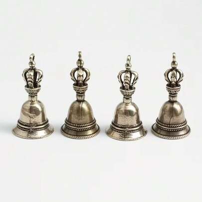 1/4pcs Mini Brass Exorcising Bell Pendant, Vintage Small Jingle Bell Hand Shake Bell, Unisex Keychain Pendant Accessory, Multipurpose Music Instrument, Drum & Percussion Accessory, Waist Pack Decor | Vintage Bell Pendant, Bell Jewelry, Backpack Hanging Decor, Car Decor, Room & Garden Decor, Home Decor, Suitable For Music Party, Music Band Performance, Music Festival Accessory, Men's Gift, Women's Gift, Holiday Gift, Atmosphere Creator, Excellent Gift For Music Lovers