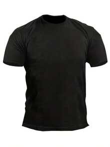 Men's Plus Size T-Shirt With Hammer Skull Pattern - Black - View 2
