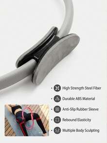 升级版普拉提圈健身器，轻便耐用，泡沫软垫手柄，灵活的阻力训练器材，可用于锻炼手臂、大腿、腿部和核心肌群。 - 彩色 - 查看 5