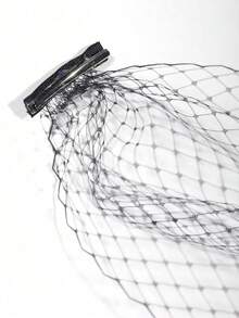 1pc Dark Gothic Style Simple And Elegant Bridal Veil - Beige - View 5