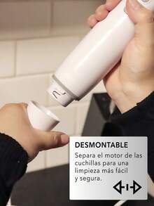 RCA Batidora de Inmersión RC-1204 con Cuchillas de Acero Inoxidable, Velocidad Variable, Función Turbo, Diseño Ergonómico, Accesorios para Picar y Batir, Ideal para Cocinas Elegantes, Color Blanco. - Tipo de Enchufe A USA (110-127V) - Ver 6