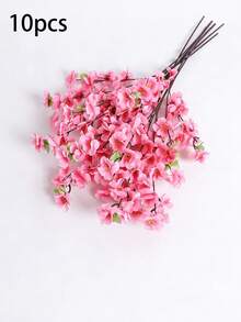 1pc/10pcs Artificial Peach Blossom Branch, Fake Wax Plum Blossom Branch, Plastic Cherry Blossom, Fake Flowers, Ground Floral Arrangement, Landscape Decor, Tree Trunk Decoration, Wedding Flowers, Dried Flower Decor, Artificial Plants, Fake Flowers, Bathroom Soft Furnishing Floral Decor - Multicolor - View 12