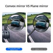2pcs Universal Bike Rearview Mirrors, 360° Adjustable Wide-Angle Convex Mirror, HD Clear Lens, Fits Mountain/Road/Electric Bikes, Safety Cycling Accessories - Universal Bicycle Rearview Mirror - View 4