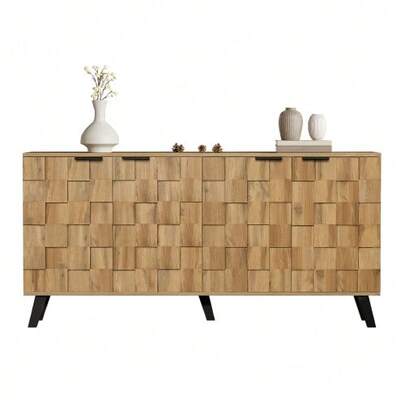 Modern 4-Door Sideboard, 160.5 X 35.5 X 78 Cm – Practical Design For Living Room, Bedroom And Dining Room.