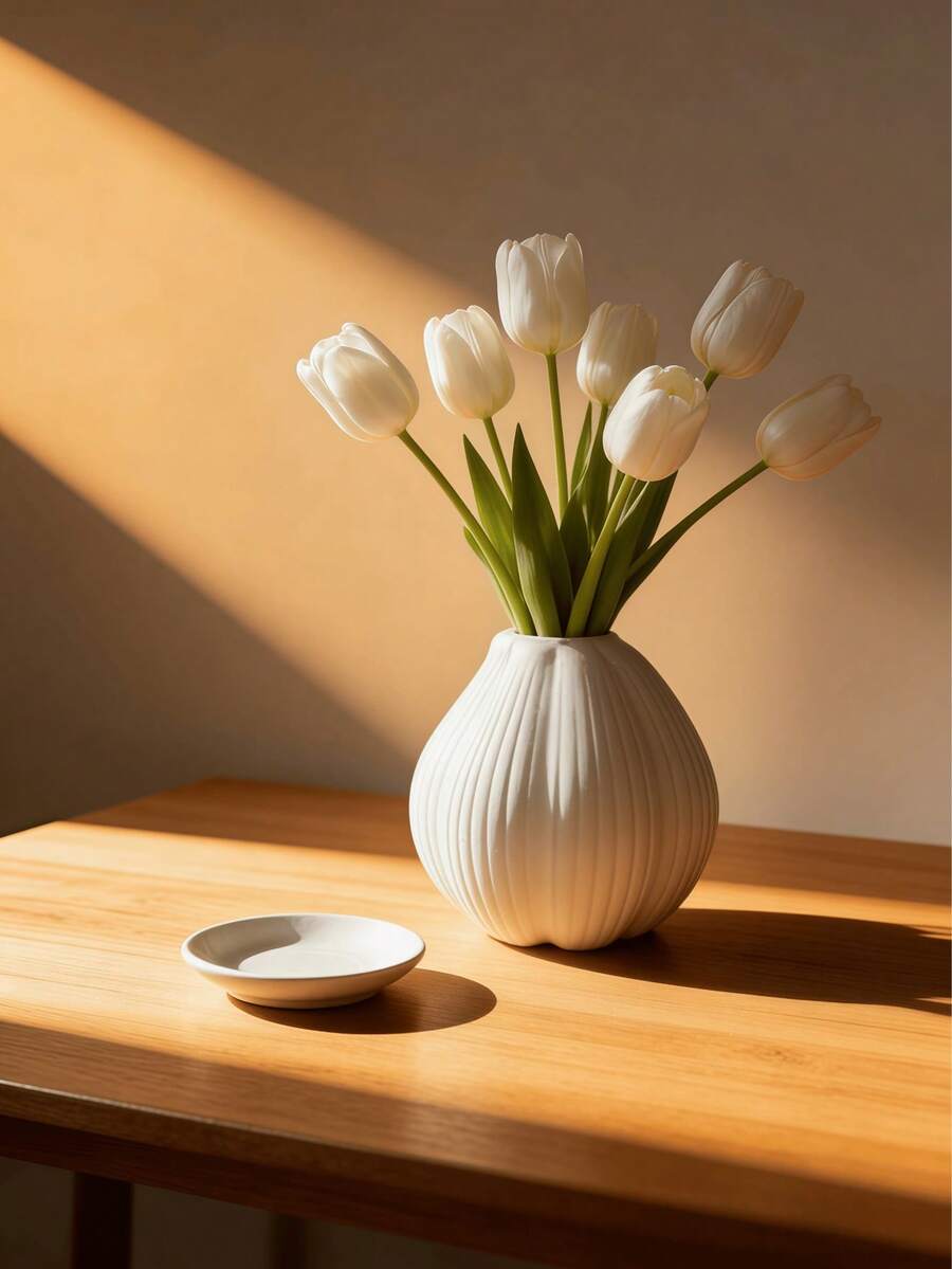 Vaso Preto Elegante com Ramos de Flor de Ameixeira Vermelha - Ideal para Decoração Moderna de Casa, Arranjo de Sala de Chá, Estética Zen, Peça Central de Mesa de Centro de Sala de Estar Minimalista, Presente de Ano Novo Chinês, Arranjo Floral de Primavera, Acessórios Internos Boêmios, Iluminação de Ambiente Aconchegante, Decoração Interna de Plantas Confortáveis - 1 peça, Pode Criar uma Atmosfera Refinada e Graciosa em Qualquer Espaço - Multicolorido - Visão 1