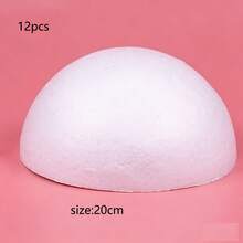 1/3/12pcs White Solid Foam Half Spheres, Handmade DIY Floral Art, Wedding Decoration, Mall Decoration, Wedding Scene Ball, Painting DIY Early Education Solar System Making Half Round Foam Ball, Floral Foam Ball, Half Round Wedding Road Floral Art, Floral Ball, Wedding Props, Used For Art And Crafts, Sculpture, Flower Arrangement, Styling, Valentine's Day Projects, Sculpture Modeling, Summer, Holiday - Multicolor - View 19