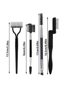 Bộ 4 lược chải mi màu đen. Cọ chải lông mày xoắn ốc hai đầu, cọ trang điểm hai đầu, cọ mắt, cọ chải lông mày, cọ chải lông mày vát, cọ chải mi, lược chải lông mày, lược, cọ, lược chải lông mày siêu mảnh, cọ chải lông mày, lược chải mi nhỏ gọn gấp gọn bằng thép không gỉ. Lược chải mi, lược chải mi hình bán nguyệt bằng thép không gỉ, dụng cụ tỉa mi giả. - Nhiều màu - Xem 7