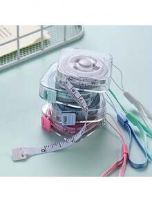 2m/6ft Cute Mini Soft Tape Measure, Portable With Retractable Lock And Clear CM/Inch Markings - Suitable For Sewing, Home, Waist, Bust, Height Measurement - Durable, Easy To Store, Wipe-Clean Transparent Case With Hanging Loop - A - View 8