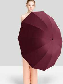 1pc 12-Rib Extra Large Reinforced Thick Umbrella, Suitable For Rainy And Sunny Days, UV Protection,Outdoor,Garden,Travel Essentials,Portable Essentials,Beach Essentials,Graduation Season,Commencement,Graduation Ceremony,Graduation Gift,Graduation Present,Graduation Gift,Graduation Present,Congrats Grad,Congratulations Graduate,Valedictorian,Finish School,Graduation Party,Outdoor Essentials,Travel Portable,Hiking Essentials,Camping Essentials,Portable Tools,Summer Essentials ,Summer Portable - As Shown In the Figure - View 11