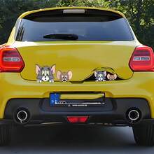 Warner Bros 1pc Cartoon Jerry Mouse Car Fuel Tank Sticker, Automotive Exterior Decal For Sun Shade, Anti-Scratch, Applicable To Car Body, Door, Full Wrap, Trunk, Hood, Creative, Perfect Gift For 10 Holidays - A - View 2