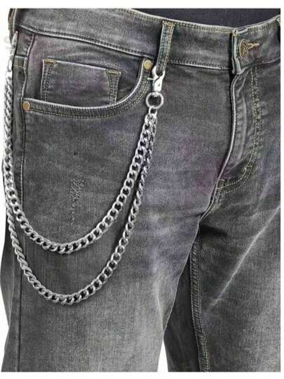 1 móc khóa nhiều lớp | Phụ kiện quần jeans phong cách Hip Hop Punk dành cho xe máy | Phụ kiện biểu diễn