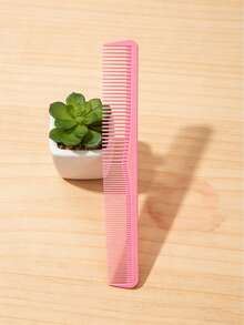 Peine de dientes anchos anti-estático desenredante, 1 pieza de plástico resistente al calor con mango reforzado, peine para peinar cabello rizado, mojado y todo tipo de cabello - Multicolor - Ver 8