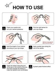 7 Pairs Elongated Eyelash Extensions, Suitable For Daily Makeup, Can Be Given As Gift To Girlfriend - Black - View 5