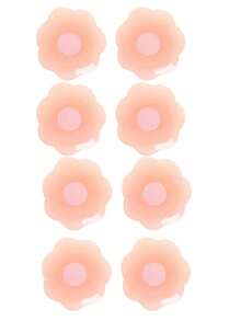 2/8/16pcs Reusable Women Nipple Covers Invisible Breast Petals With Travel Storage Box - Pink - View 17
