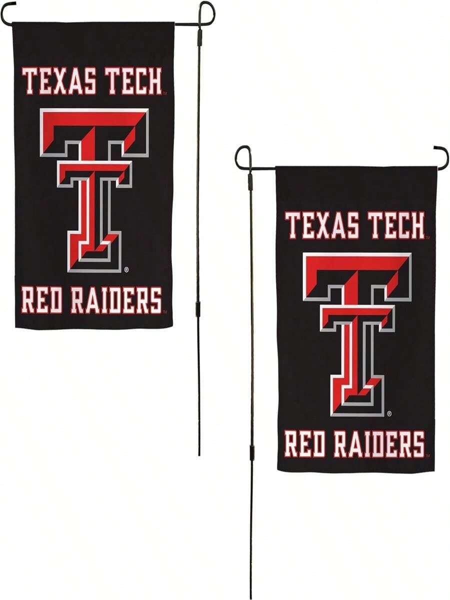 Desert Cactus Texas Tech TT Garden Flag – 19 X 12 Inch Texas Tech Red Raiders Banner, For Outdoor Display And Events (Design C) - A - View 1
