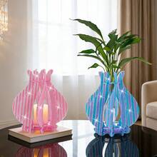 Suporte de Vela com Pintura de Diamante 3D, Conjunto de Arte DIY Vaso de Cristal Oco, Decoração de Casa Cintilante, Presente Criativo para Mãe, Dia das Mães, Aniversário - suporte para castiçal - Visão 8