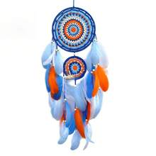 Yunnan  Crochet Feather Dreamcatcher Souvenir - Cloud Wind - Blue - View 7