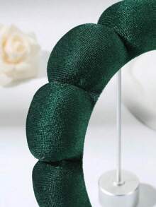 1 chiếc băng đô cài tóc bằng nhung cao cấp dùng cho chăm sóc da SPA, tạo kiểu tóc, lễ hội, tiệc tùng. - Màu xanh lá cây đậm - Xem 4