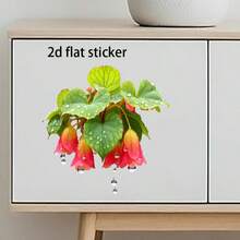1pc Healing Floral Cluster Wall Sticker, Instantly Infuses Space With Romantic And Fresh Ambiance. Made Of PVC Material, Moderate Adhesiveness And No Residue, Suitable For Living Room, Sofa, Bedroom Background Wall - مقاس واحد - مشاهدة 5