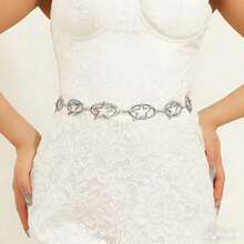 Cadena de cintura de metal con estrella de cinco puntas hueca, estilo europeo y americano, cadena de cintura versátil y de alta gama para vestidos, vaqueros, duradera y resistente a la decoloración - multicolor - Ver 14