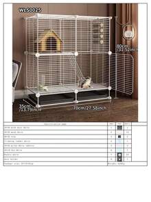 Large Animal Cage With Litter Tray, Suitable For Hamsters, Squirrels And Other Small Pets - Splicing - View 22