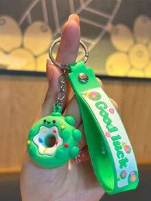4pcs Cute Donut Cartoon Animal Keychain Pendant, Suitable For Backpack, Car Keys, Women, Students, Adorable Decorative Accessories, Mini Sweet Gift - Donut Keychain - View 8