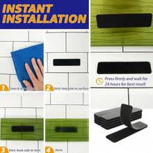 16 Pairs 1x4 Inch Heavy Duty Adhesive Hook And Loop Strips Double Sided Fastener Tape For School Classroom Office Home Use Black - 1 - 查看 3
